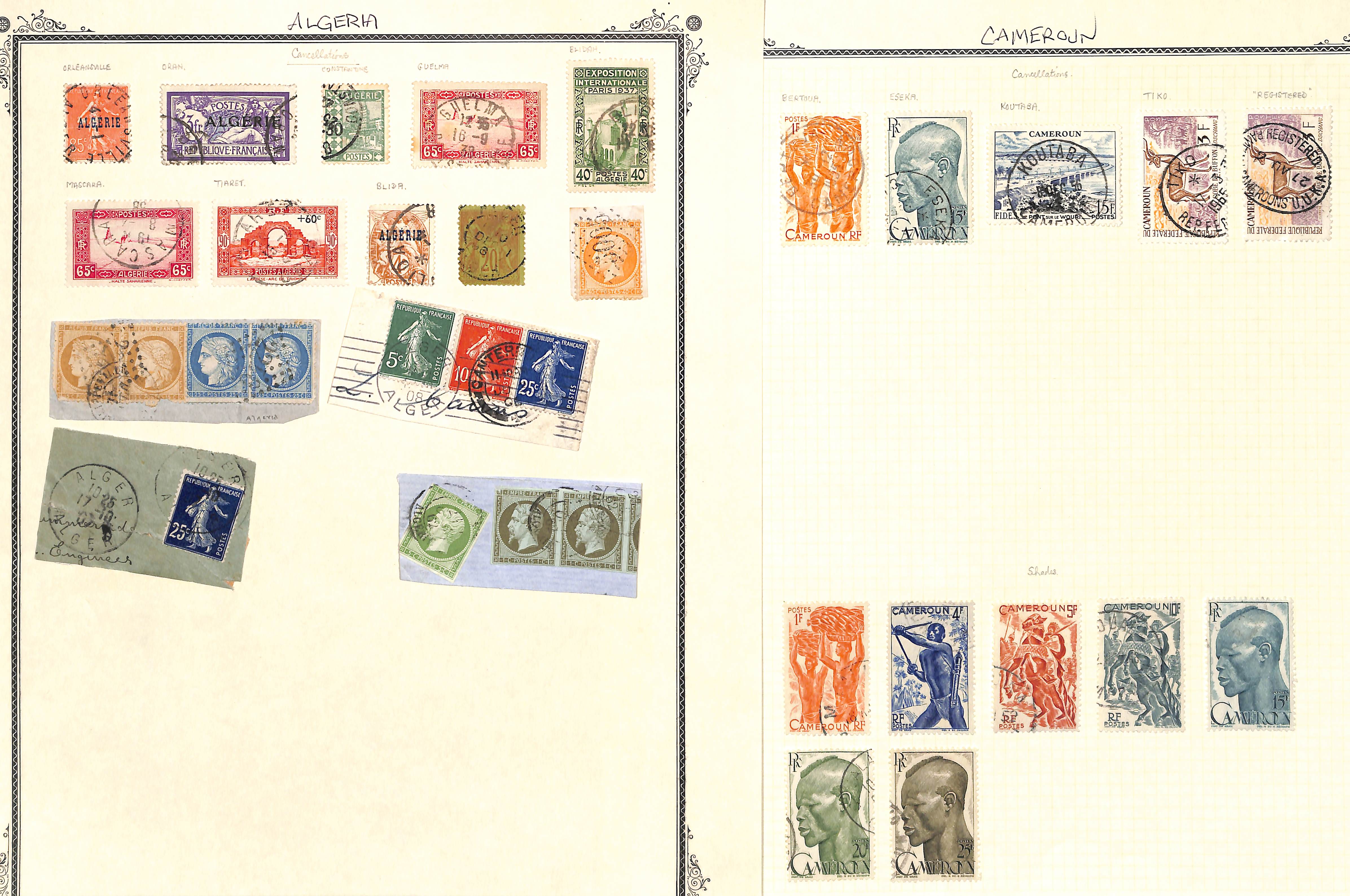 French Colonies. 1859-77 Used issues, collected for the cancellations, various lozenge and c.d.s - Image 6 of 7