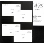 1912 2c, 6c, 15c and R5 Duty Plate Die Proofs in black on white glazed card, each 90x62mm, the 2c,