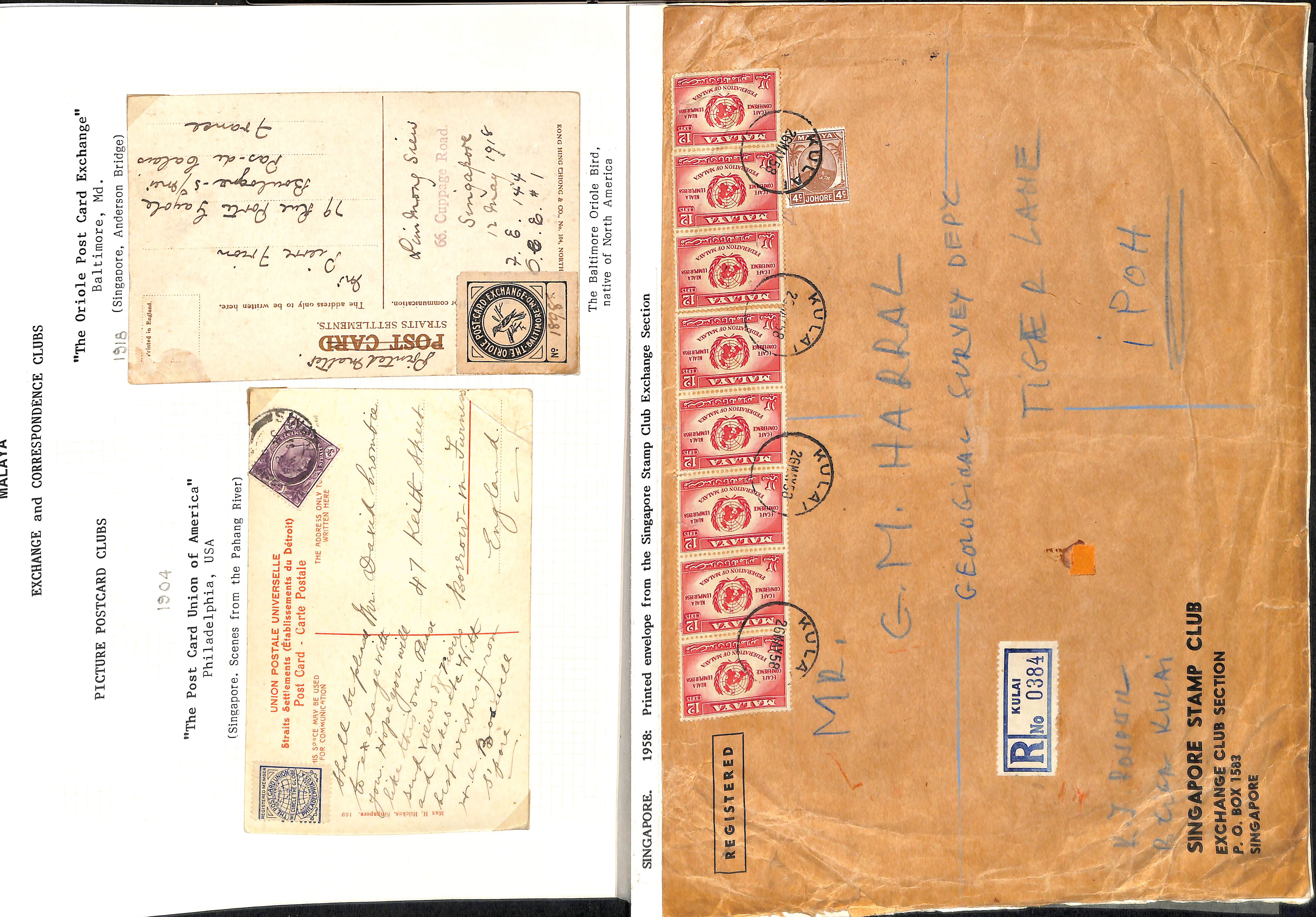 Societies and Clubs. 1902-66 Covers and cards from Exchange and Correspondence clubs and stamp - Image 11 of 13