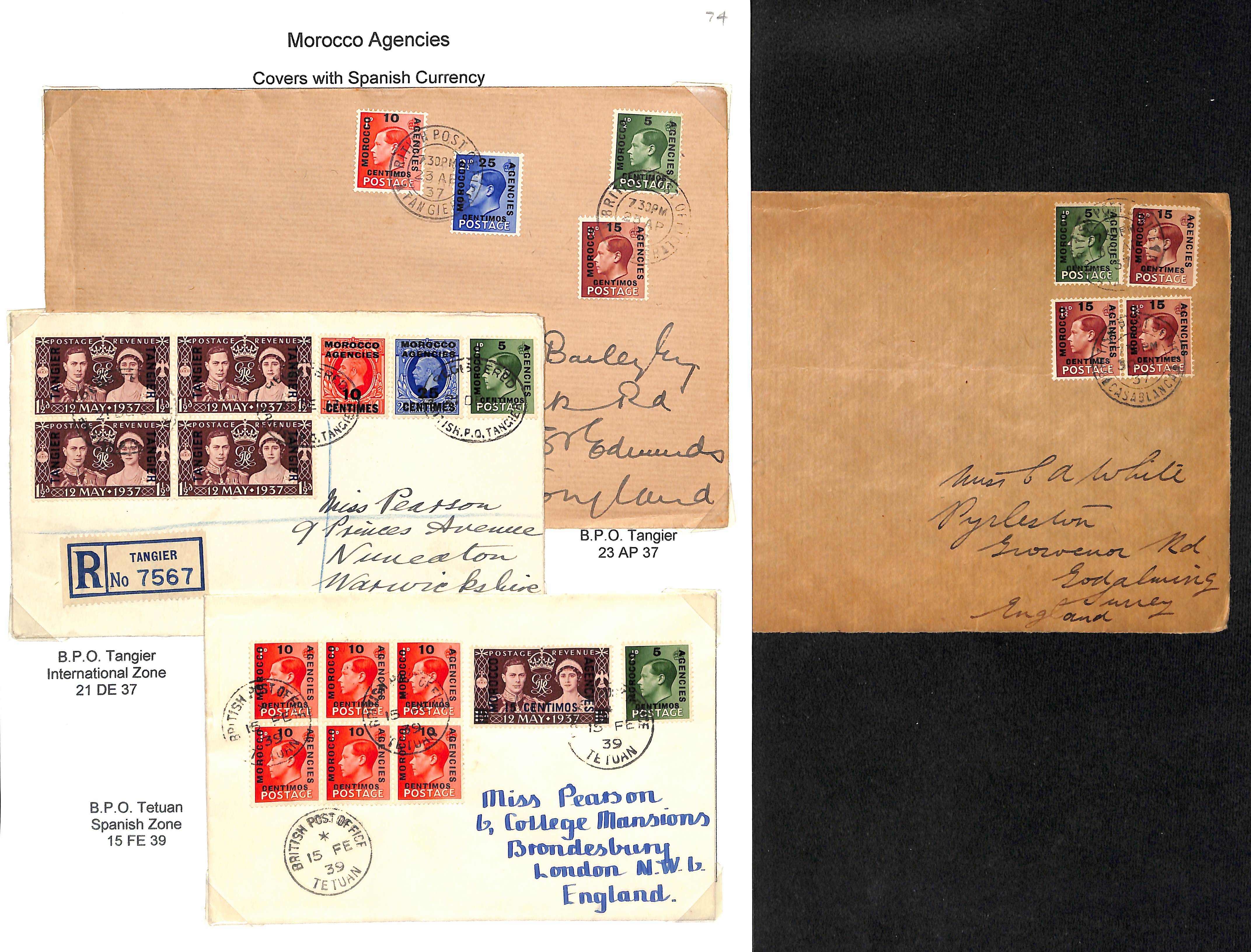 King Edward VIII. 1936-39 Covers and cards bearing KEVIII stamps including First Day Covers (some - Bild 3 aus 20