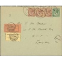 1931 (Jan 26) Cover from Nairobi, Kenya, to Mrs F.M Mehta in Zanzibar franked 8c, handstamped "T",