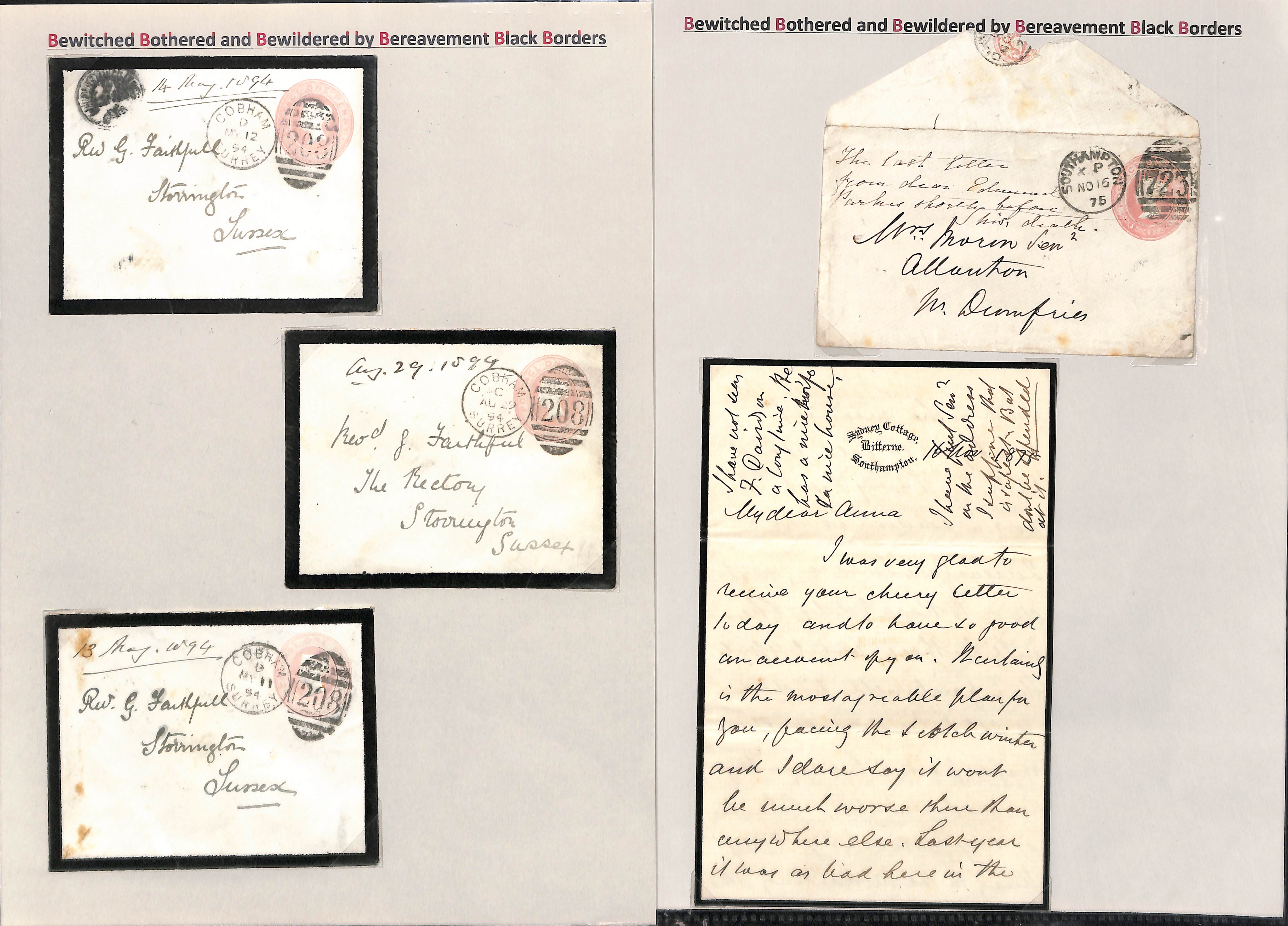 1841-1958 QV-KGVI Stationery envelopes (70) and postcards (3), the envelopes all with black - Image 6 of 14