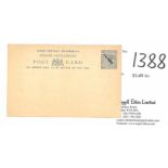 1879 3c Postcard, the stamp handstamped "SPECIMEN", type SS6, very rare.