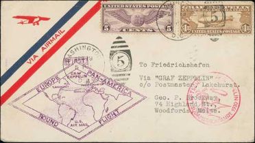 USA. 1930 (Apr 19) Cover from Washington D.C carried on the round flight between Lakehurst and