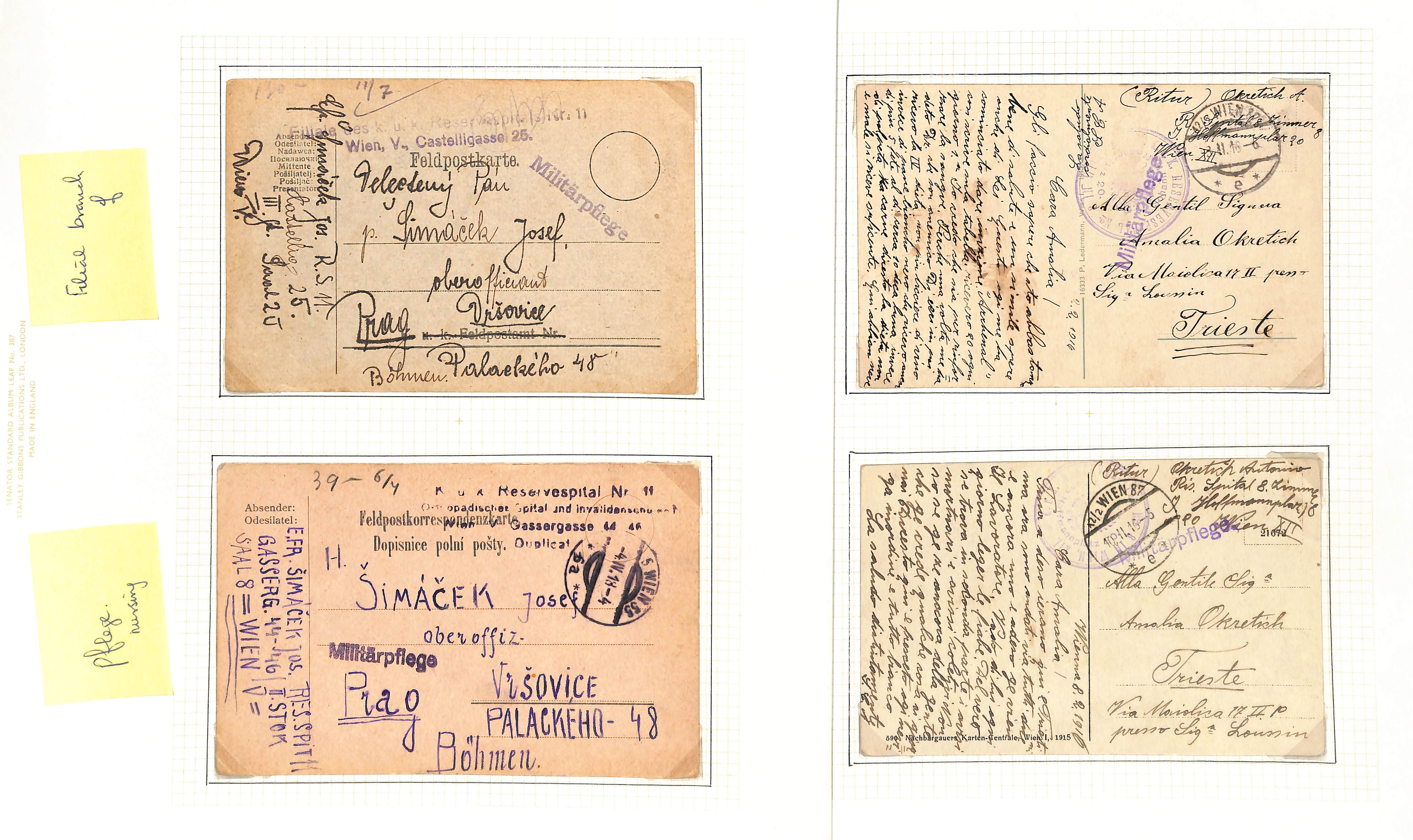 Austria. 1914-18 Covers and cards from soldiers in hospital in various parts of the Austro-Hungarian - Image 43 of 52