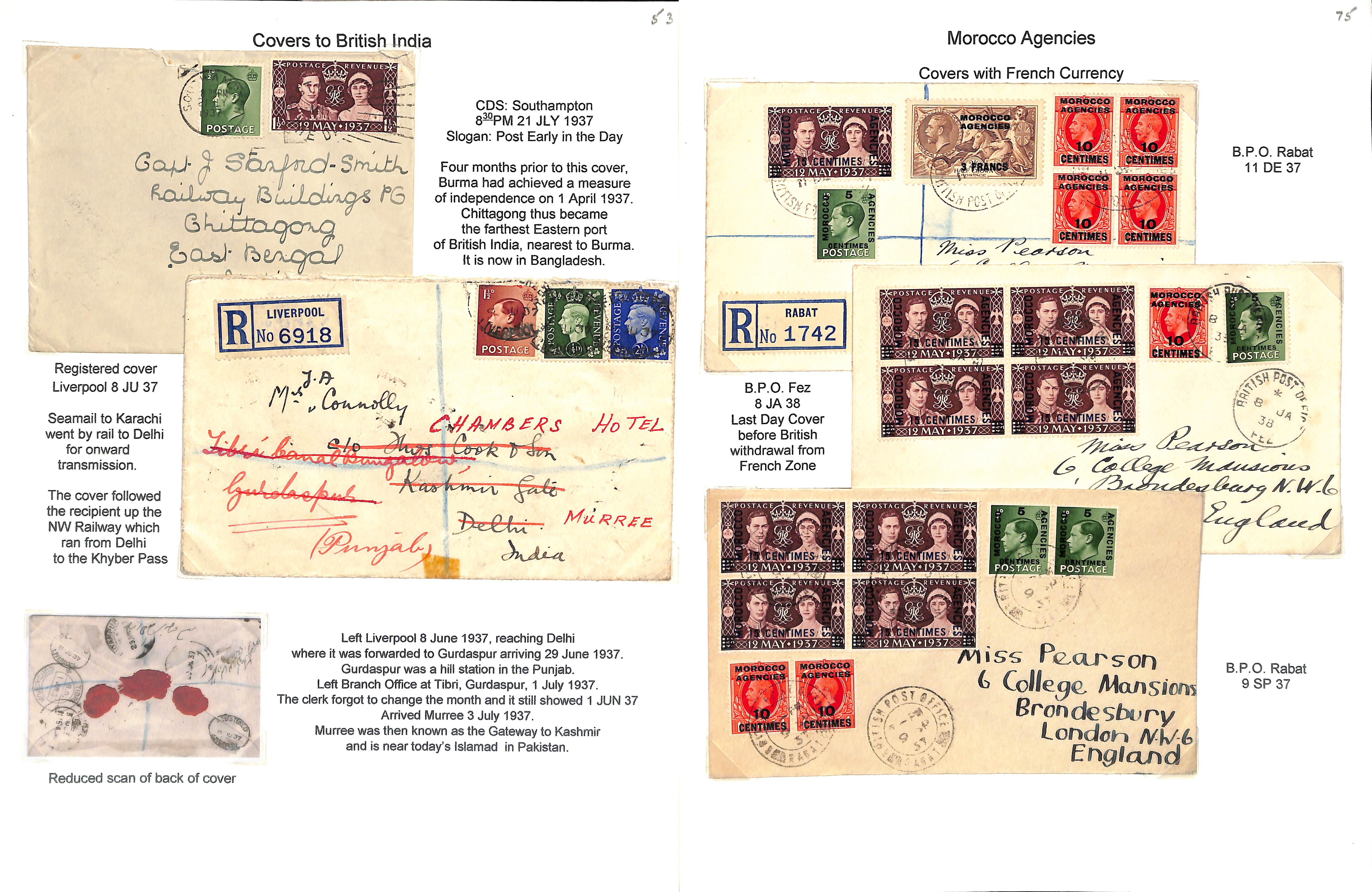 King Edward VIII. 1936-39 Covers and cards bearing KEVIII stamps including First Day Covers (some - Bild 2 aus 20