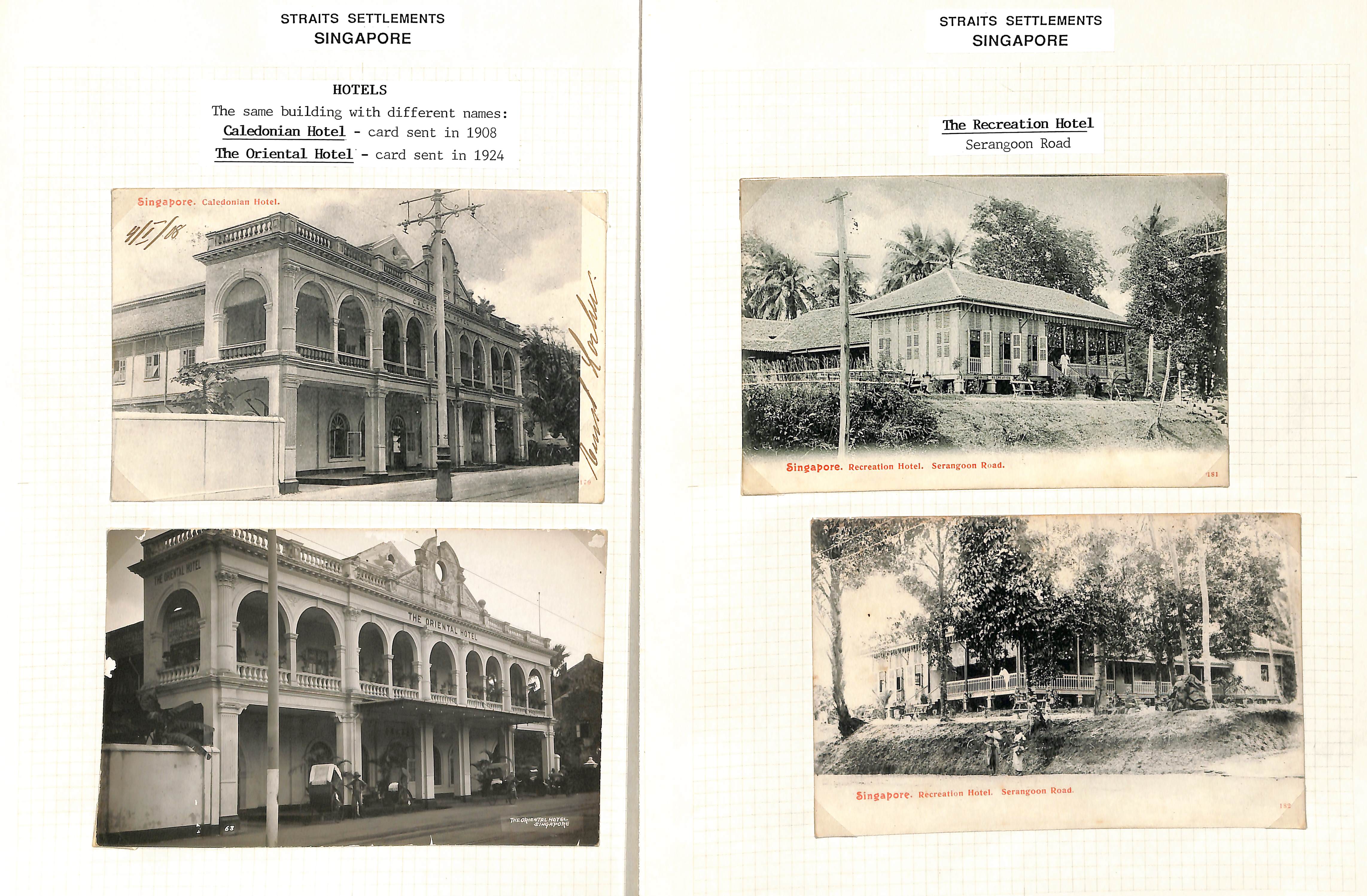 Hotels. 1900-85 Printed envelopes, picture postcards and ephemera from various Singapore hotels - Image 3 of 10