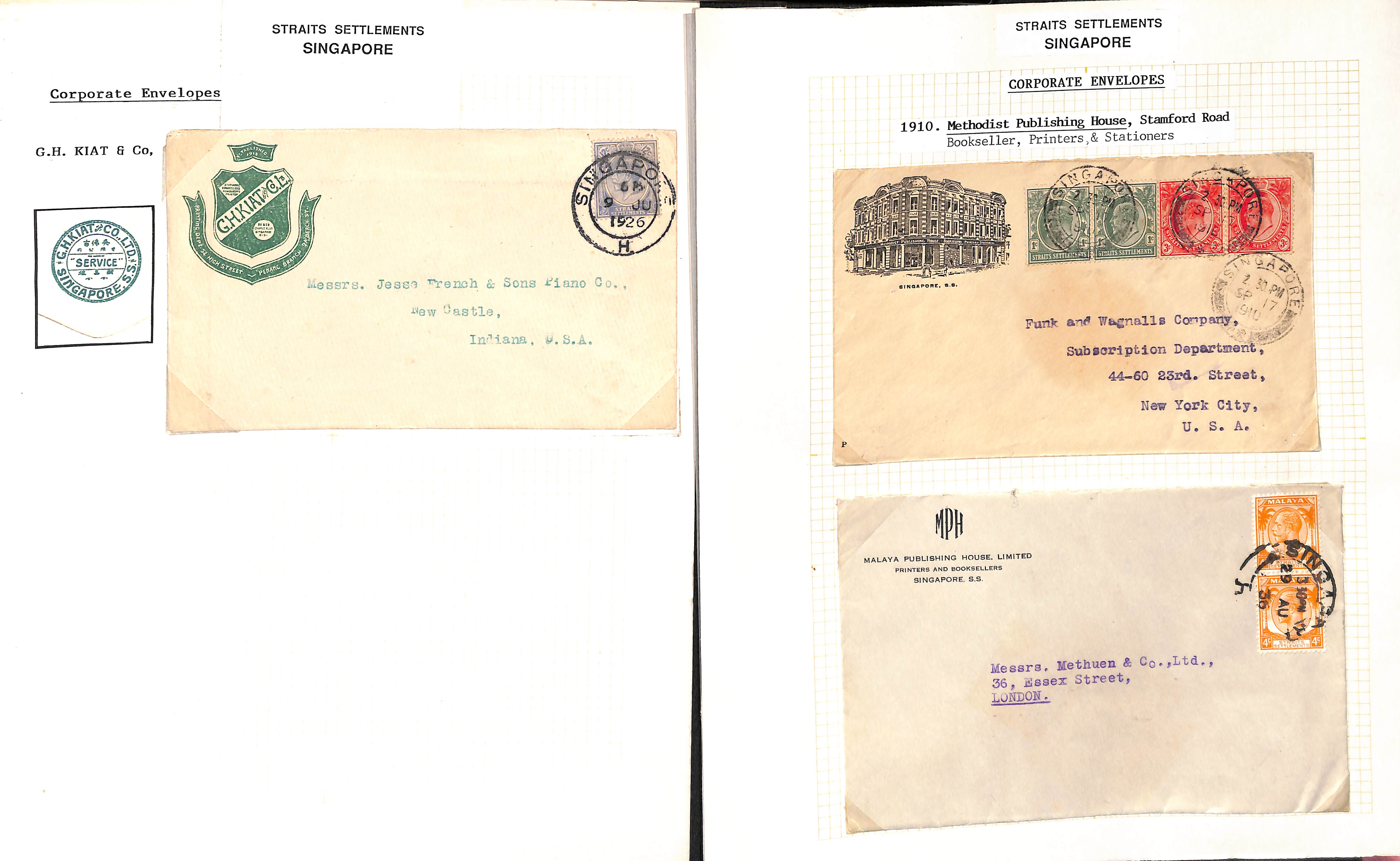 Advertising Covers. 1903-70 Printed envelopes from various Singapore companies and commercial - Image 3 of 14