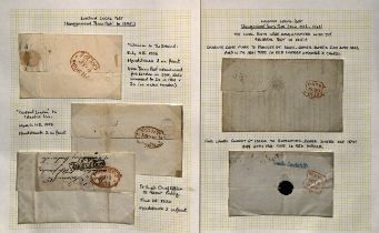 1806-47 Entire letters and covers including 1842-43 letters from York paid in cash with red "Pd1" or