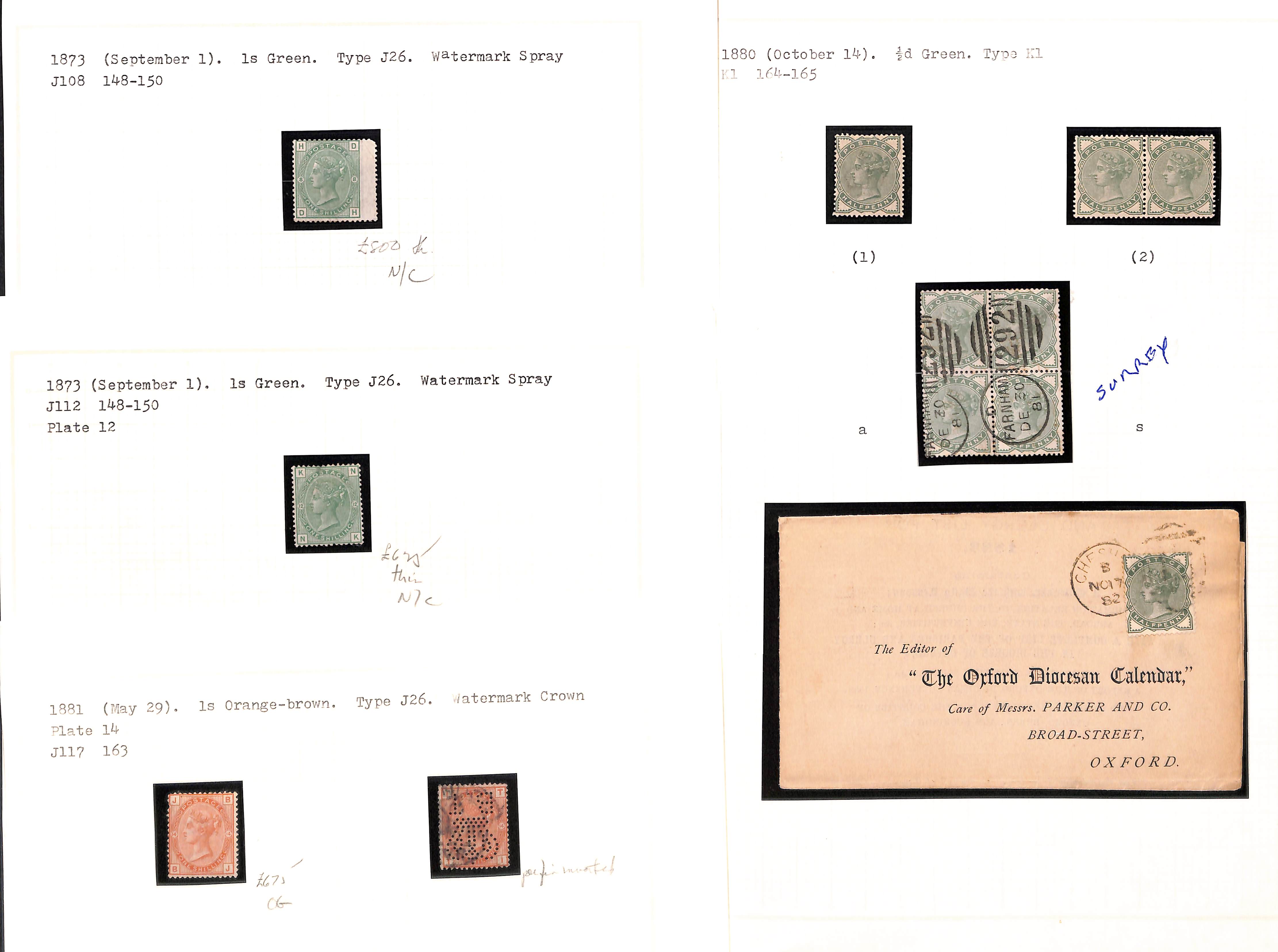 1841-1900 QV Stamps, mint and used selection including 1841 1d red with number in cross cancels ( - Image 2 of 20