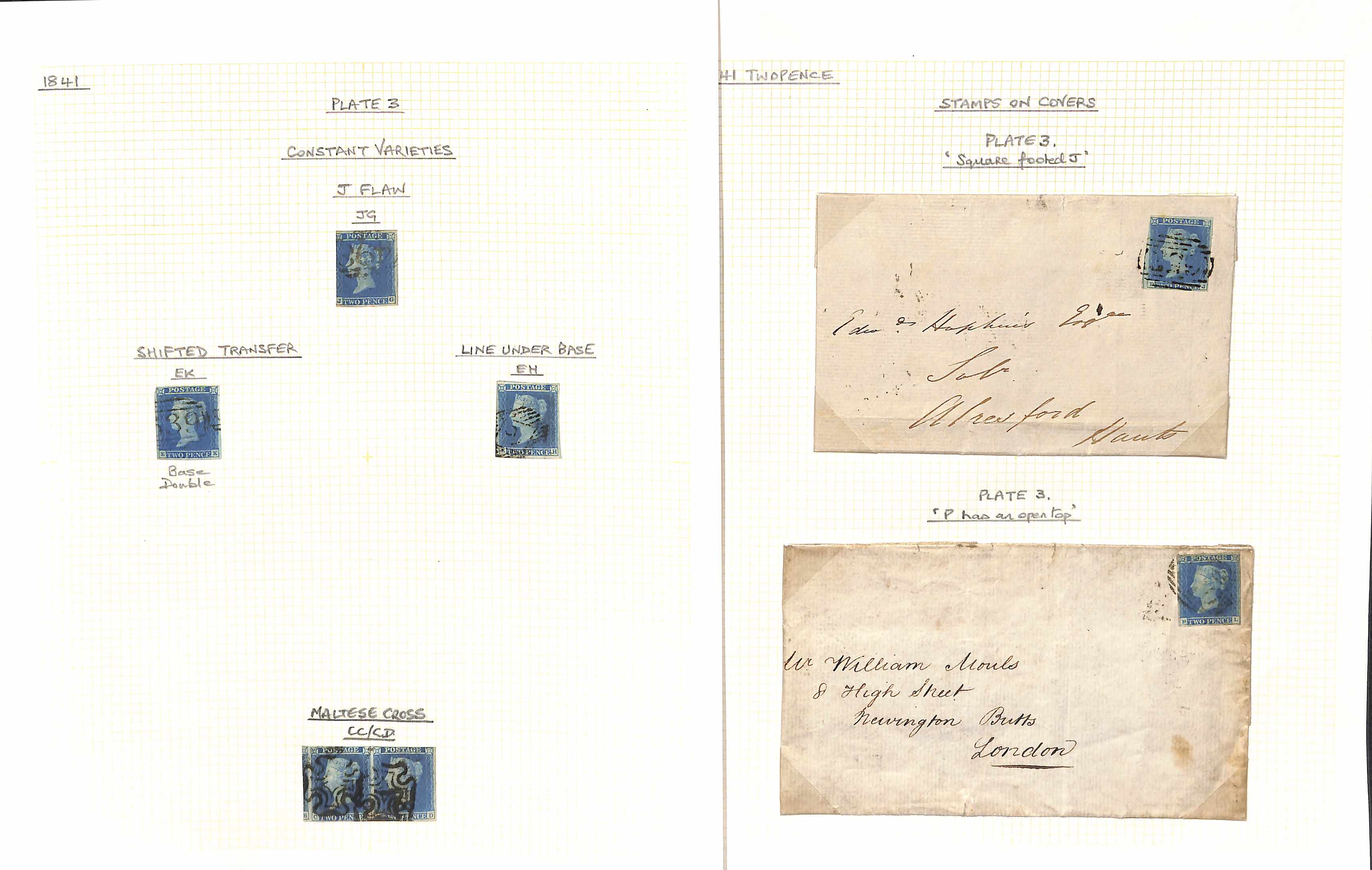 1841-79 Line Engraved issues, the used collection written up on pages including 1841 2d (62, five - Image 8 of 24
