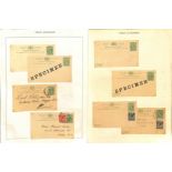 1912-37 KGV Postcards and reply cards Specimen (13), unused (17) or used (16), also bands or cards