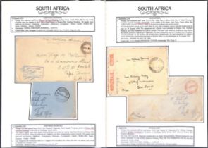 1940-44 Stampless forces covers with datestamps of Arusha (Tanganyika), Choma or Lusaka (Northern