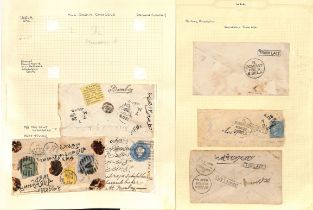 1856-1929 Covers and cards, explanatory handstamps including "Detained Late Fee Not Paid" (10), "