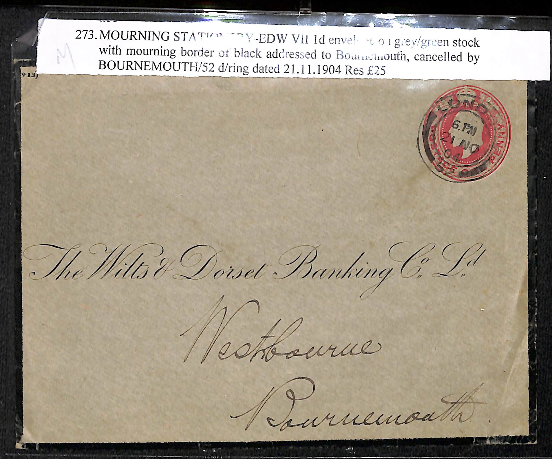 1841-1958 QV-KGVI Stationery envelopes (70) and postcards (3), the envelopes all with black - Image 14 of 14