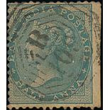 1854-65 Stamps used in Malacca, Penang (7) or Singapore (40) including 1856 ½a blue with
