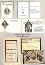 King Edward VII/Queen Alexandria. 1901-25 Mourning covers, letters, ephemera and picture postcards