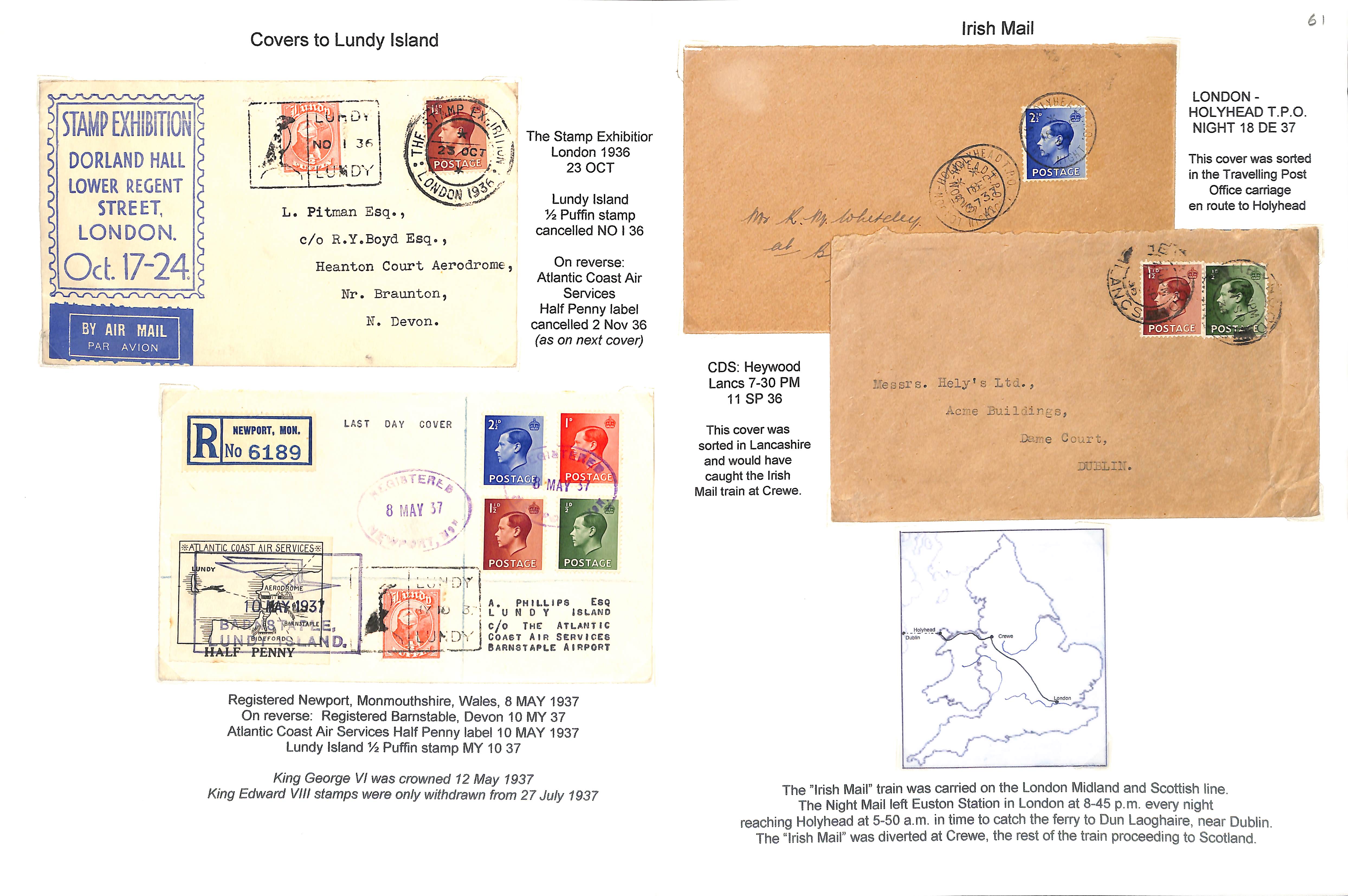 King Edward VIII. 1936-39 Covers and cards bearing KEVIII stamps including First Day Covers (some - Bild 14 aus 20