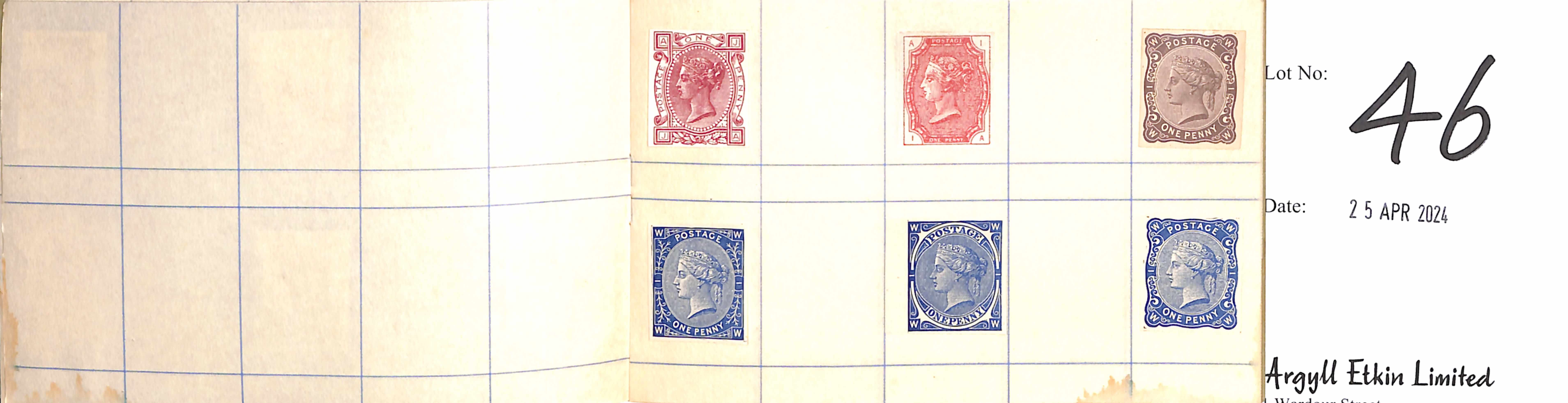 c.1870 Imperforate De La Rue QV Head dummy stamps all in differing colours (11), also imperforate - Image 3 of 4