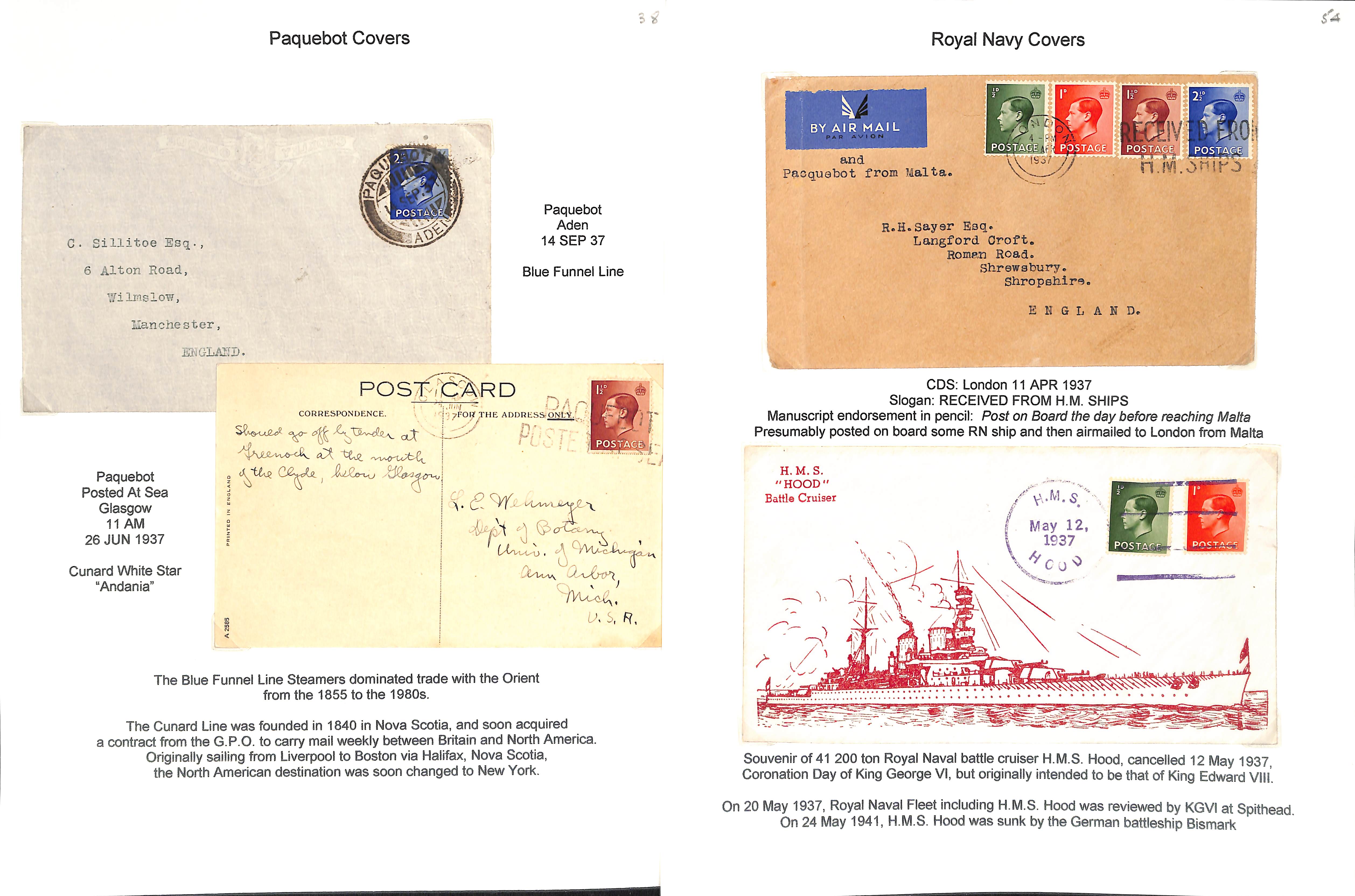 King Edward VIII. 1936-39 Covers and cards bearing KEVIII stamps including First Day Covers (some - Bild 18 aus 20