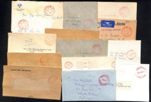 Postage Paid. 1914-2001 Covers (78), also pieces, various Postage Paid handstamps or machines,
