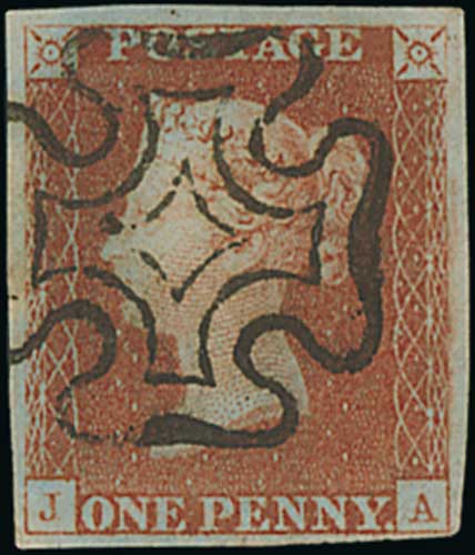 1840-41 1d Black and 1d red, JA plate 5 matching pair both showing the distinctive letter "J", the - Image 2 of 2