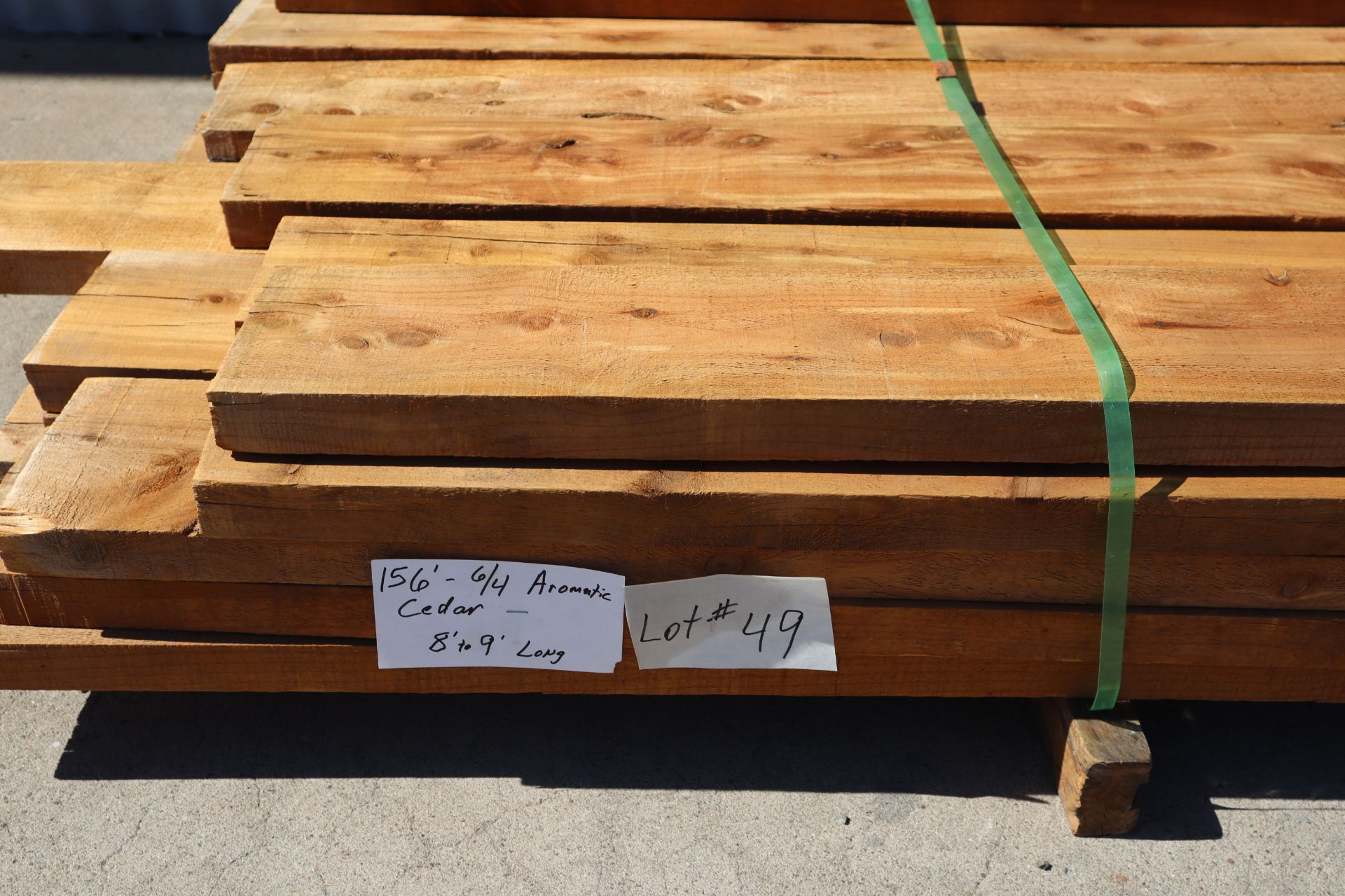 156' BFT-6/4 Aromatic Cedar, 8' to 9' Long - Image 3 of 4