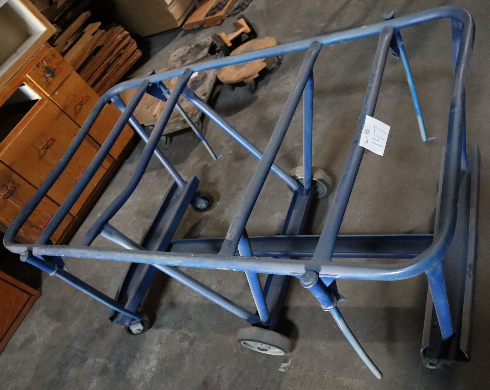 Blue Wood Lumbar Kart, 60"x34"