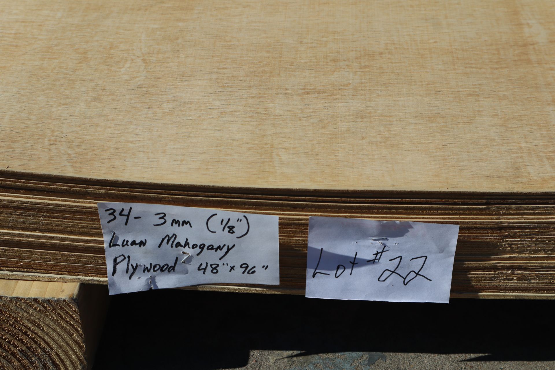 34-Sheets 3mm (1/8") Luan Mahogany Plywood, 48"x96" - Image 4 of 4