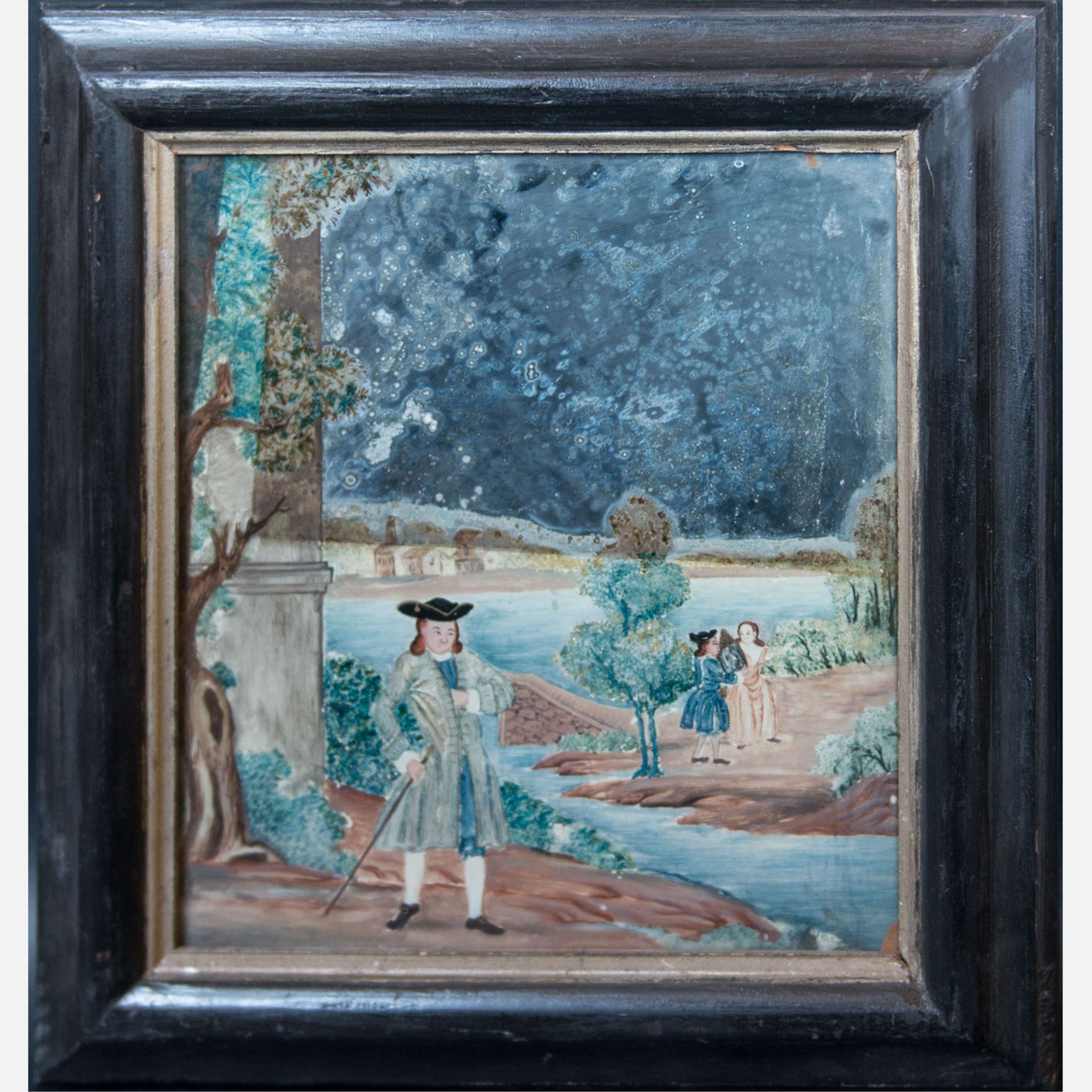 Verre Eglomise painting