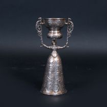 German Silver Marriage Goblet