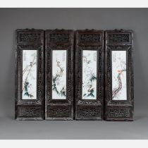 Four Chinese Porcelain Panels