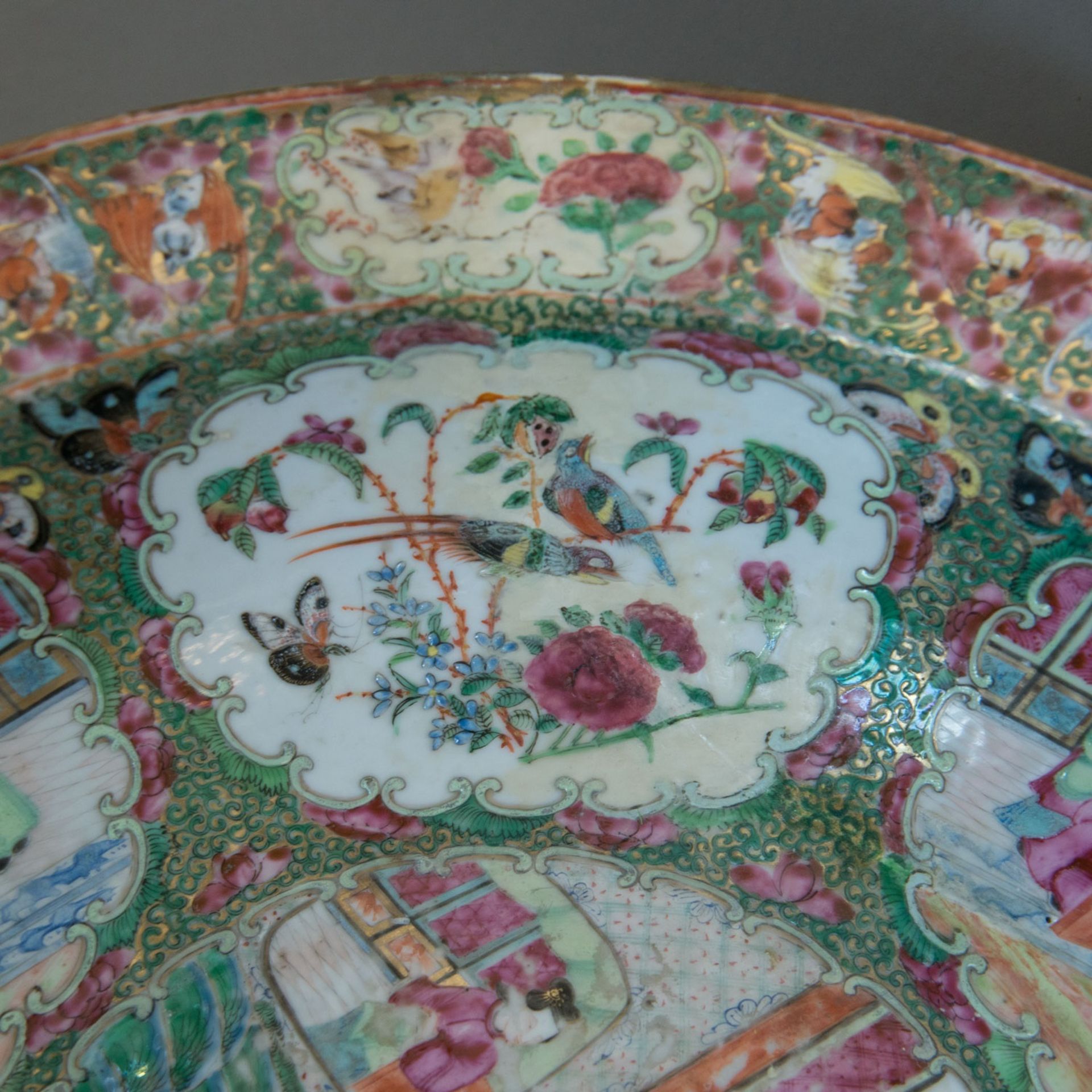 Famillie Rose Chinese Porcelain Bowl - Image 3 of 3