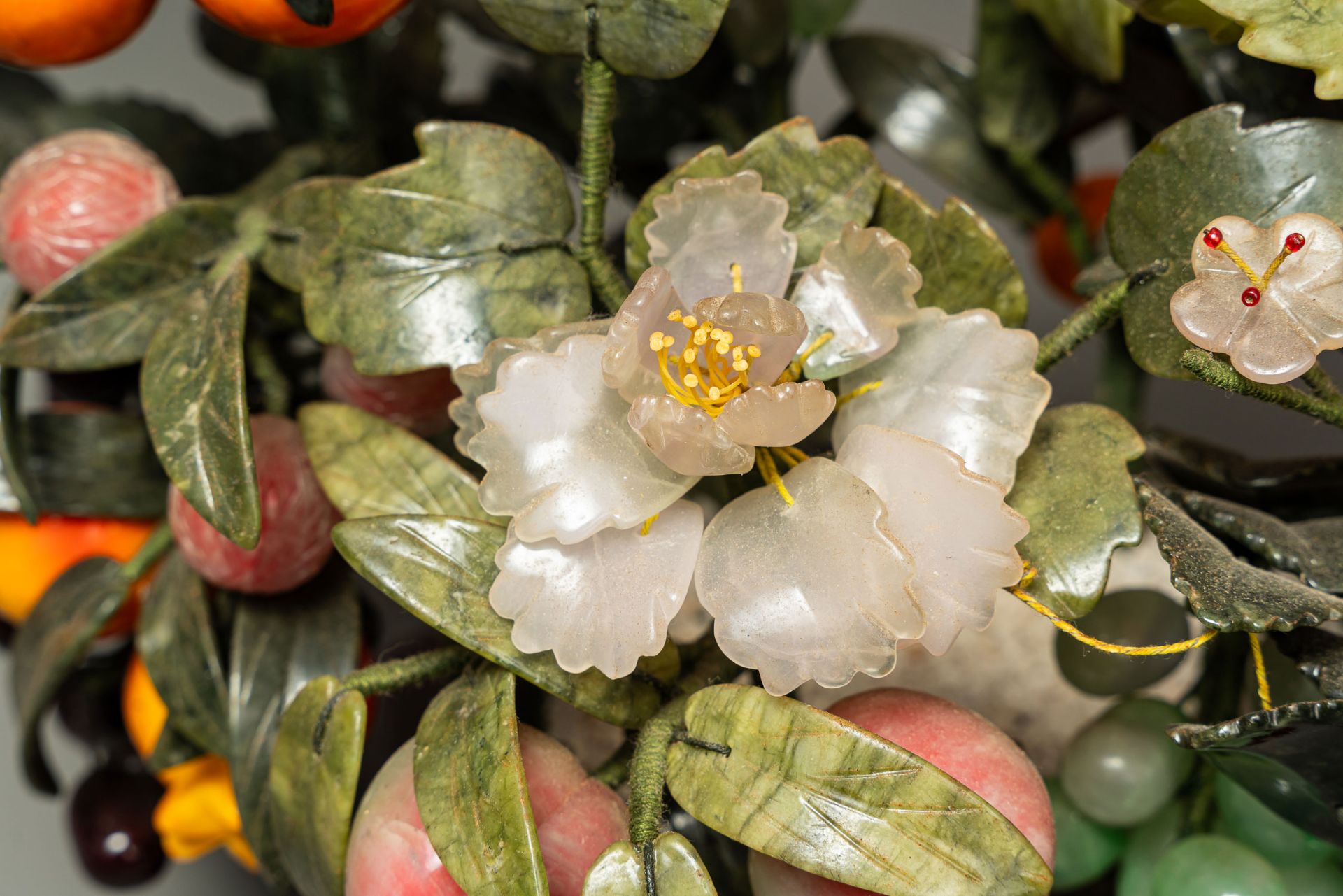 Chinese Halfprecious Stone Flowers - Image 3 of 3