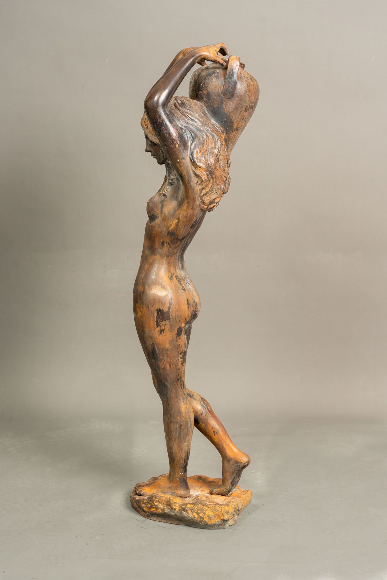 Large Female Bronze Sculpture - Image 2 of 3