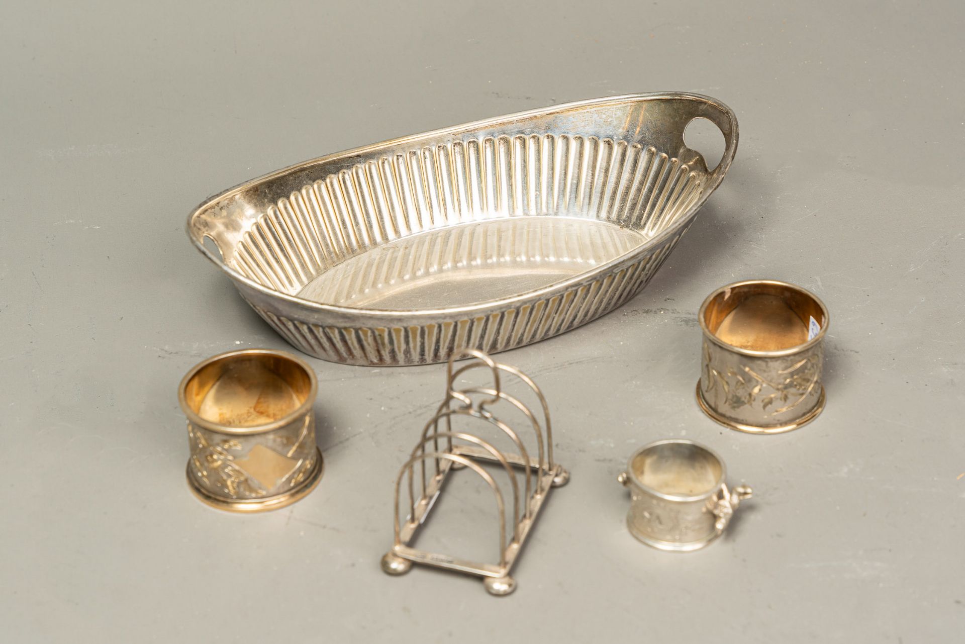 Lot of Five Silver Objects