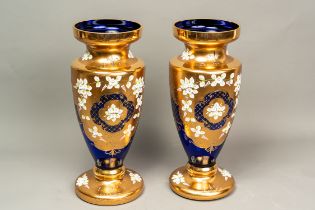 Pair of Large Glass Vases