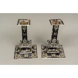 Pair of Limoges Candle Sticks