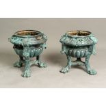 Pair of Classical Bronze Urns