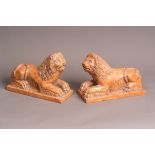 Pair of Romanesque Lions