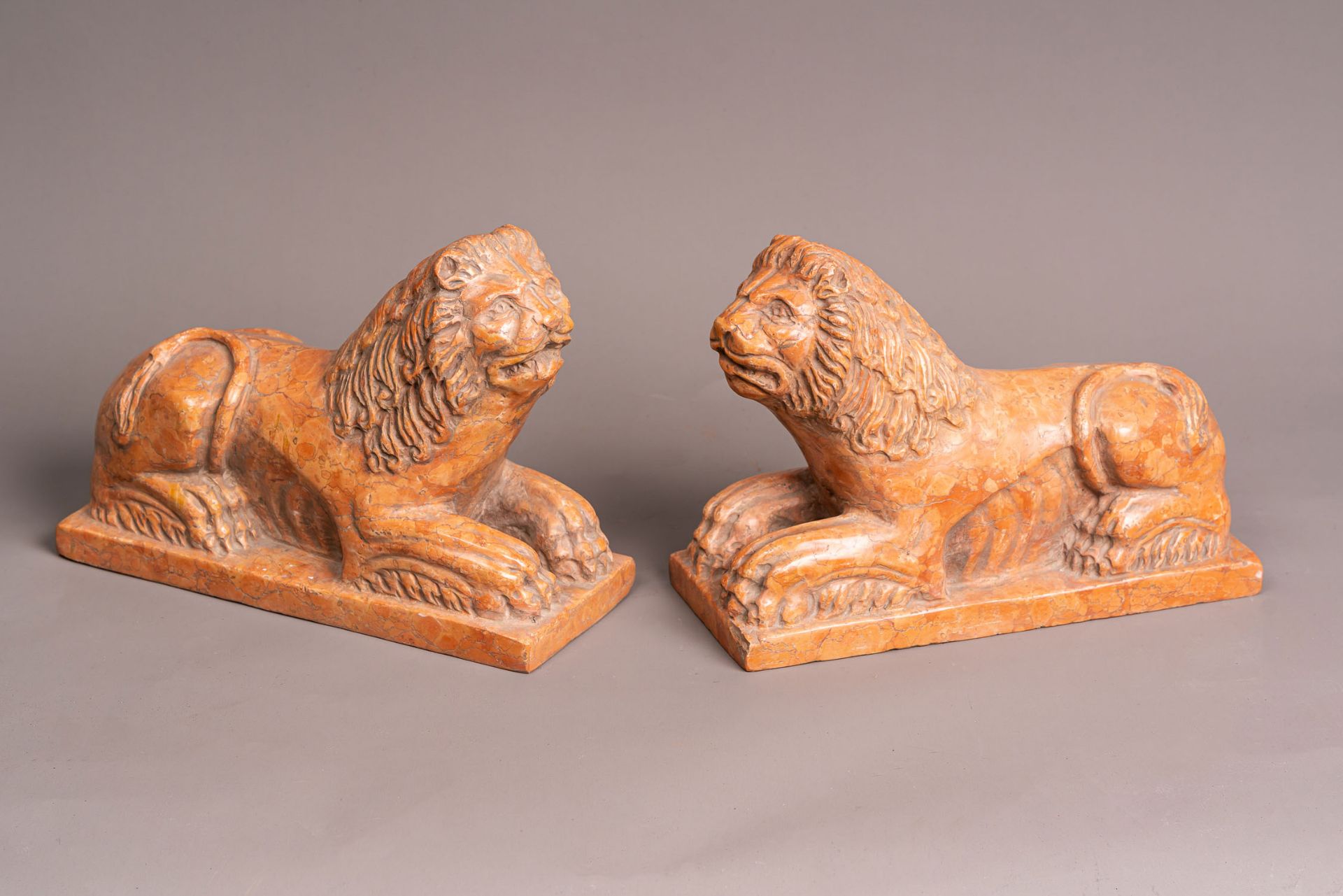 Pair of Romanesque Lions