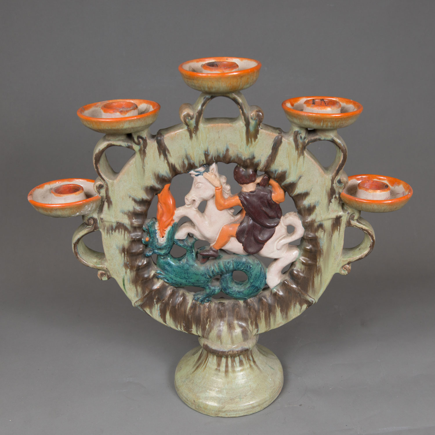 Austrian Ceramic Candleholder - Image 2 of 3