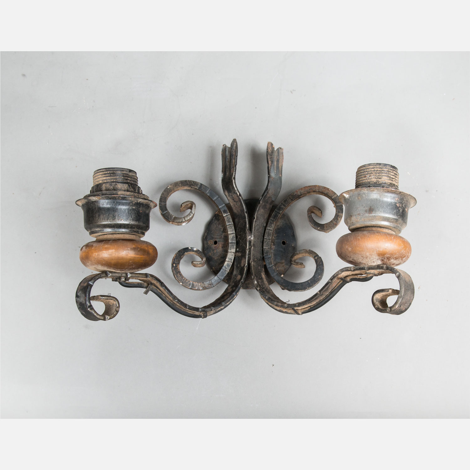 Two Iron Wall Lights - Image 2 of 3