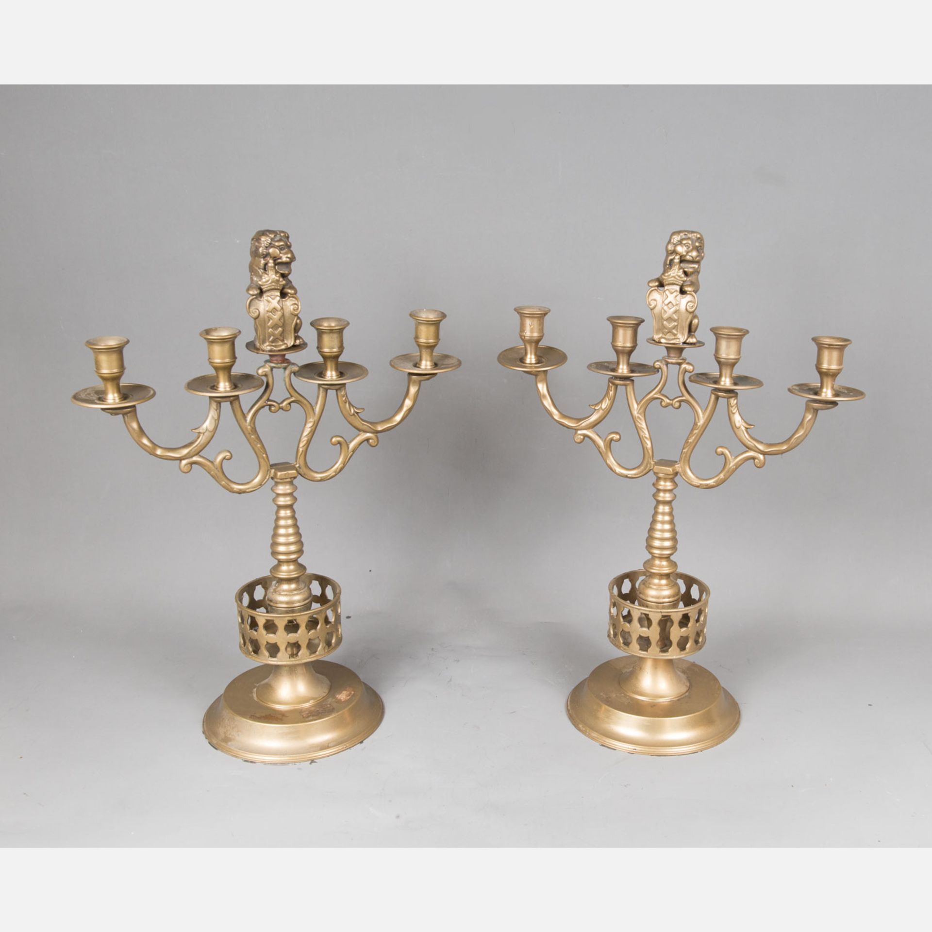 Pair of Flemish Candelabras