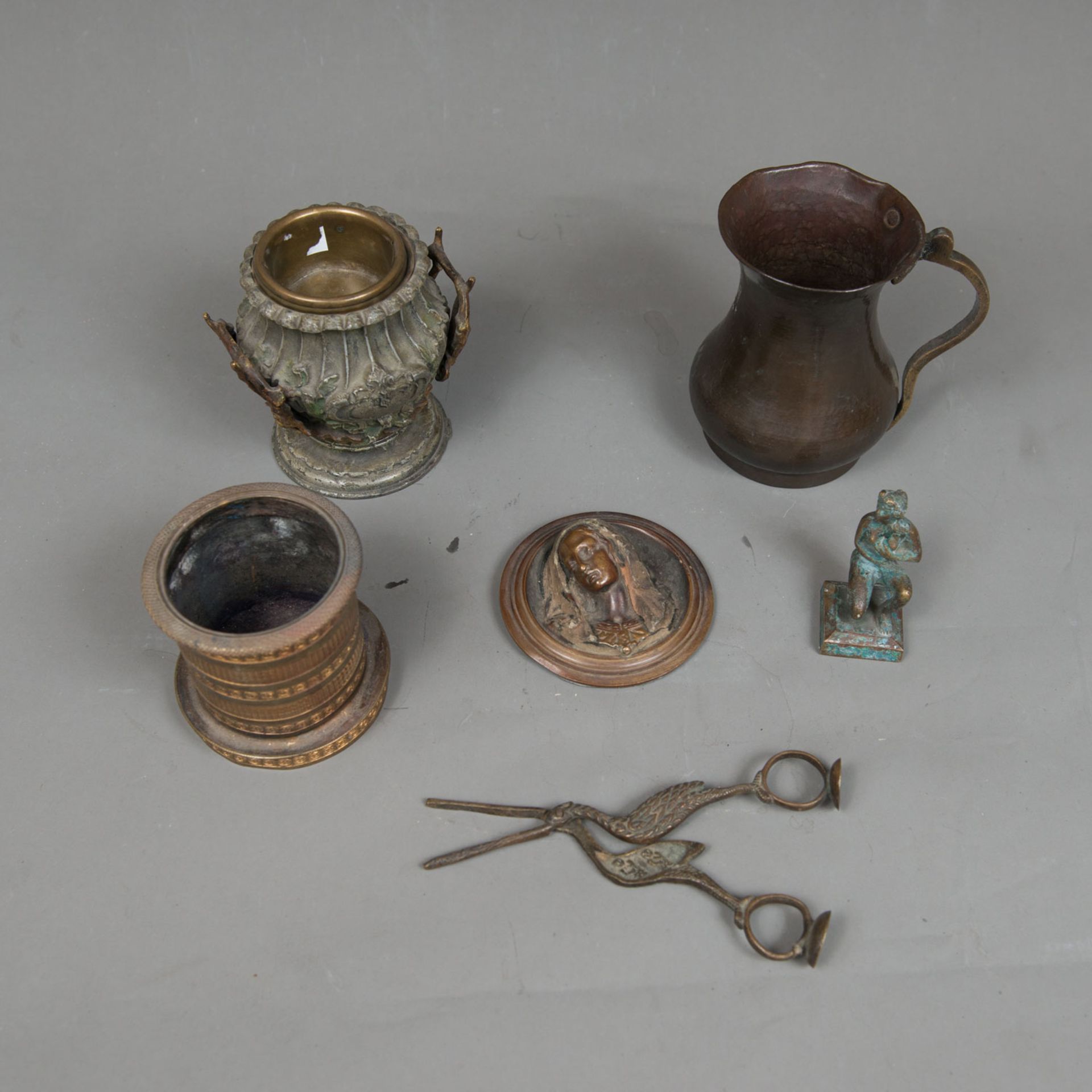 Lot of Six Bronze and Metal Objects