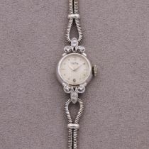 VETTA MONTRE BRACELET EN OR GRIS ET DIAMANTS - Vers 1960