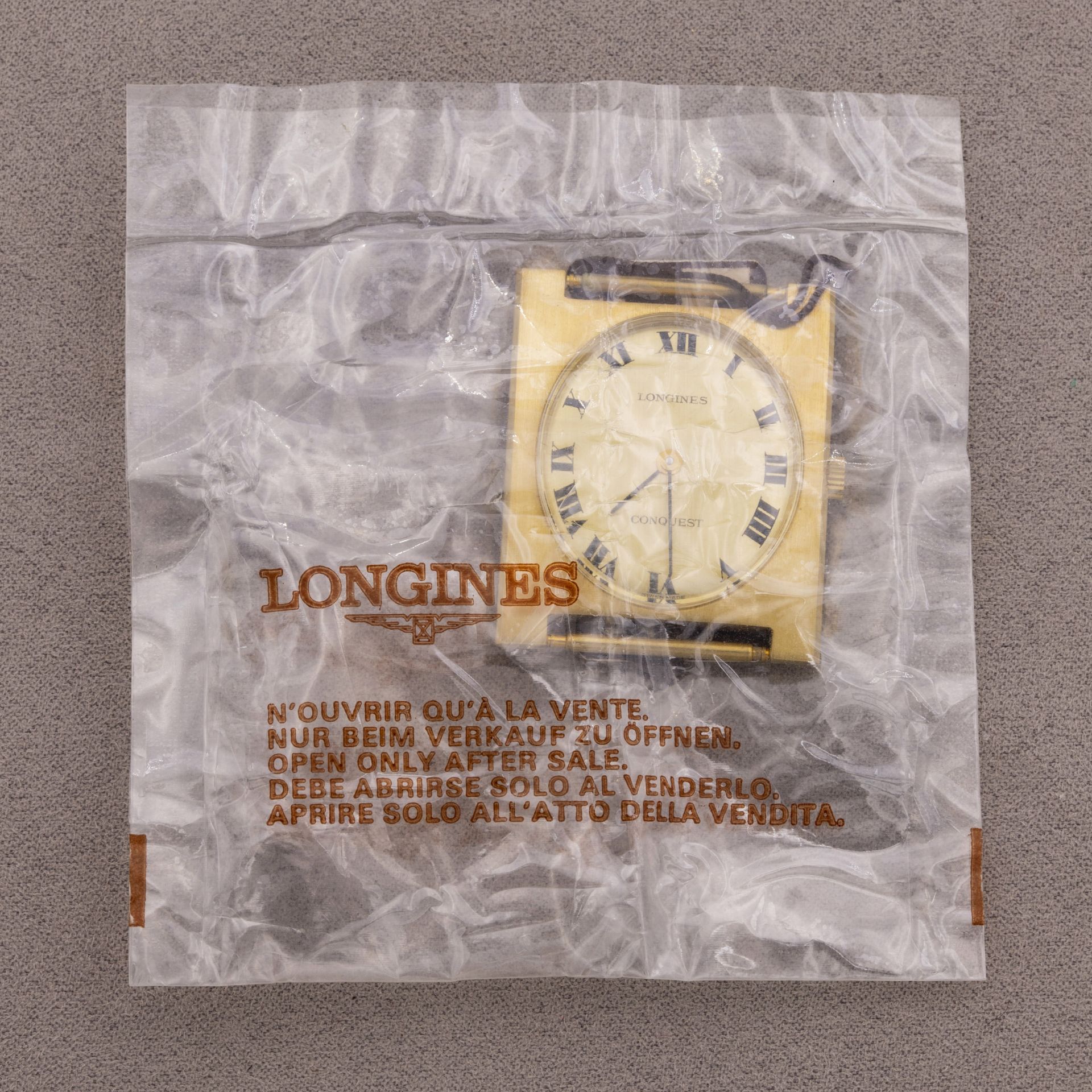 LONGINES CONQUEST SOUS SCELLÉ, EN OR JAUNE - Vers 1974