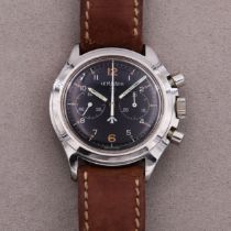 LEMANIA ANTIMAGNETIC CHRONOGRAPH MILITAIRE, EN ACIER - Vers 1960