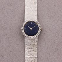 ANONYME MONTRE EN OR BLANC ET DIAMANTS - Vers 1960