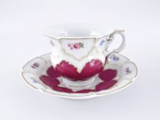 Meissen Kaffee- mit Untertasse